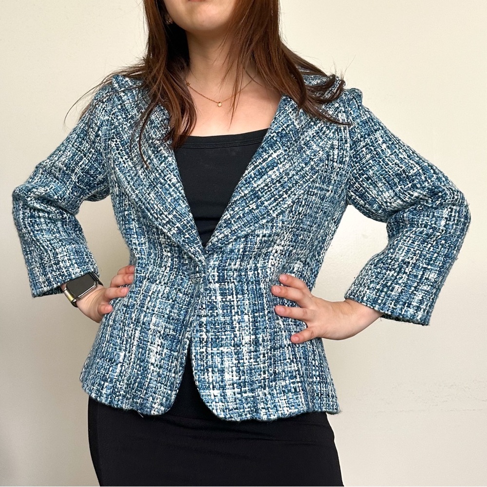 S & D Blue Tweed Blazer